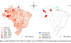 Mapa de cidades com mortes maternas por covid-19