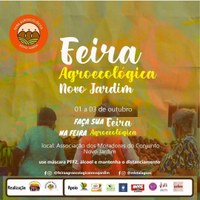 Feira agroecológica será neste fim de semana no Conjunto Novo Jardim