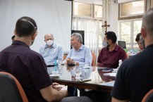 Reunião no Gabinete do Reitor quando foram apresentados novos projetos da Ufal