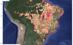 Mapa da recorrência do índice de fogo de 2001 a 2021
