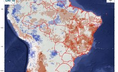 Mapa mostra tendências de chuvas nessas últimas duas décadas