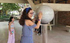 Mesmo ainda no ensino fundamental, a aluna Alice Ferreira também foi conhecer o Espaço da Usina Ciência