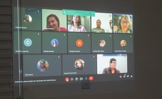 Defesa on-line de dissertação sobre o bordado Boa Noite, da Ilha do Ferro, pela mestranda Camila Lacerda, do Profnit/Ufal