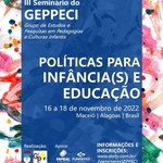 Políticas para a infância e educação em pauta no Seminário da Pedagogia