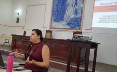 Hildênia Oliveira apresentou o resultado do trabalho realizado na reunião da Comissão de Museus da Andifes, que ela participou no Rio de Janeiro