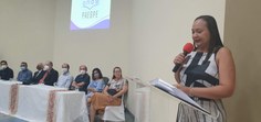 Professora Adriana Weber, aluna da primeira turma do Paespe, emocionou os presentes à cerimônia com sua história de superação para entrar na Ufal, concluir o curso e Engenharia Civil, onde hoje é docente