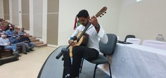 Cerimônia teve apresentação musical com o aluno do curso de Música da Ufal e violonista Fagundes Souza