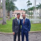 Eduardo com José Carlos Tigre, assessor técnico da Superintendência de Pesquisa e Desenvolvimento Tecnológico da ANP
