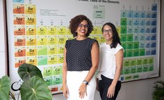 As coordenadoras Daniela Santos Anunciação e  Cintyan D Angeles do Espírito Santo Barbosa