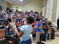 Lideranças estudantis em defesa da universidade pública - foto Lenilda Luna