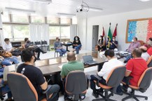 Reunião com representantes da comunidade universitária, surdos e ouvintes