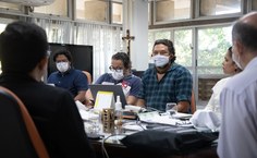 Reunião do reitor Josealdo Tonholo e equipe com a Fundaj