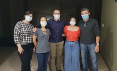 Representantes do Cecane com técnicos do FNDE Fotos: Renner Boldrino