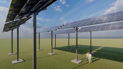 sistema agrofotovoltaico na plantação da cana-de-açúcar