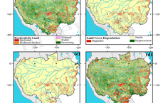Mapa da degradação das terras na Amazônia
