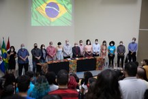 Aula inaugural no auditório da Reitoria, Campus A.C. Simões