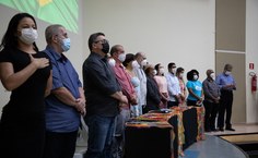 Aula inaugural no auditório da Reitoria, Campus A.C. Simões