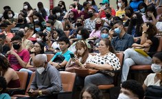 Aula inaugural no auditório da Reitoria, Campus A.C. Simões