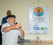 O poeta e cordelista Jorge Calheiros, patrimônio vivo de Alagoas desde 2011, emocionou o público com sua simplicidade e genialidade