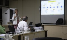 Professora Sílvia Uchôa, coordenadora do NIT Ufal apresentou o Programa de Pós-graduação em Propriedade Intelectual e Transferência de Tecnologia para Inovação (Profnit)