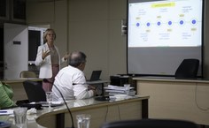 Professora Sílvia Uchôa, coordenadora do NIT Ufal apresentou o Programa de Pós-graduação em Propriedade Intelectual e Transferência de Tecnologia para Inovação (Profnit)