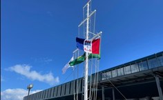 Bandeira da Ufal hasteada na EACF