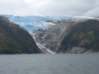 Geleira dos canais chilenos - passagem do navio à Antártica