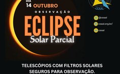 Ceaal e Ufal oferecem observação telescópica de eclipse solar anular