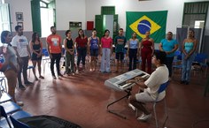 Oficina de canto, ministrada por Alberto Pacheco, da Universidade Nova, de Lisboa