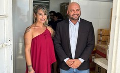 Professora Camila e Irinaldo, diretores do ICF