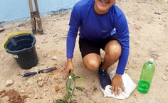 Atividade do projeto para a produção de adubos orgânicos por coleta seletiva doméstica