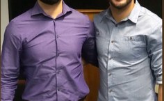 O professor Márcio Bezerra e o estudante Lucas Andrade, outro estudante e orientando que participou da pesquisa inédita