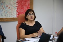 Professora Eliane Cavalcanti, vice-reitora no exercício da Reitoria, reunida com gestores da Ufal, na quinta-feira (30)