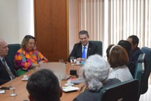 O ministro da Pesca e Aquicultura, André de Paula, recebeu gestores da Ufal, do CBH São Francisco e da Expedição