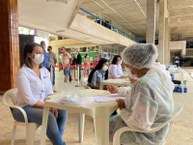 Equipe do Labmeg nas testagens feitas na Reitoria