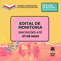 Bienal do Livro de Alagoas seleciona estudantes para atuarem como voluntários