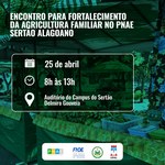 Ufal promove evento sobre agricultura familiar e merenda escolar no Sertão