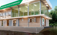 Base flutuante similar à que vai ser instalada em Piranhas