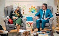 Governador Paulo Dantas e a coordenadora do Pdui, professora Regina Dulce, da Faculdade de Arquitetura e Urbanismo da Ufal (Foto Edvan Ferreira, Agência Alagoas)