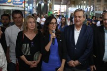 A cônsul da Argentina, Julieta Grande, também participou da abertura da Bienal