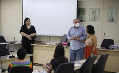 Márcia Alencar, Tonholo e Cícera Albuquerque, na reunião