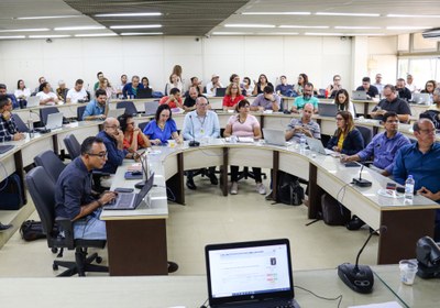 Momento da votação no Consuni para escolha de reitor e vice e a composição da lista tríplice