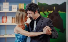 Mais uma apresentação de tango, desta vez no estande da Argentina, país homenageado na Bienal