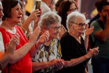 Público presente ao estande da Argentina