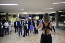 Autoridades e convidados assistiram a apresentação de tango