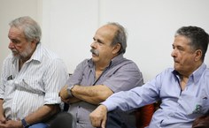 Pesquisadores da Ridesa Marcelo Cruz, da Ufal, Djalma Simões, da UFRPE, e Geraldo Veríssimo, da Ufal