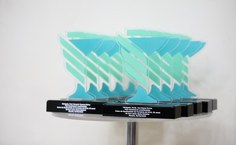 Troféu entregue aos homenageados