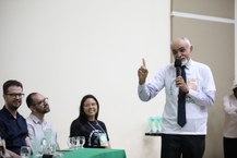 Porfírio contou um pouco da experiência como coordenador e da importância da união de esforços em prol do curso de Farmácia