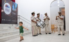 Banda de pífano Esquenta Muié, de Marechal Deodoro fez a recepção dos convidados