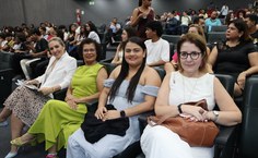 As professora Juliana Lima, Cícera Albuquerque, a servidora técnica Elma Santos e a professora Mariana Raggi